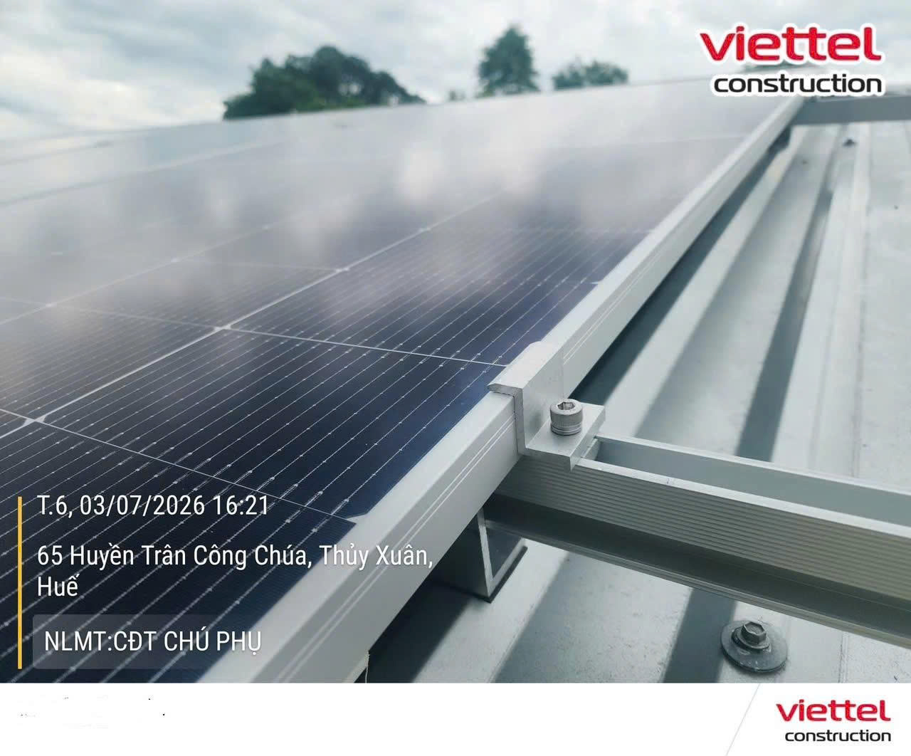 Công trình điện năng lượng mặt trời Viettel Construction đã lắp đặt 6