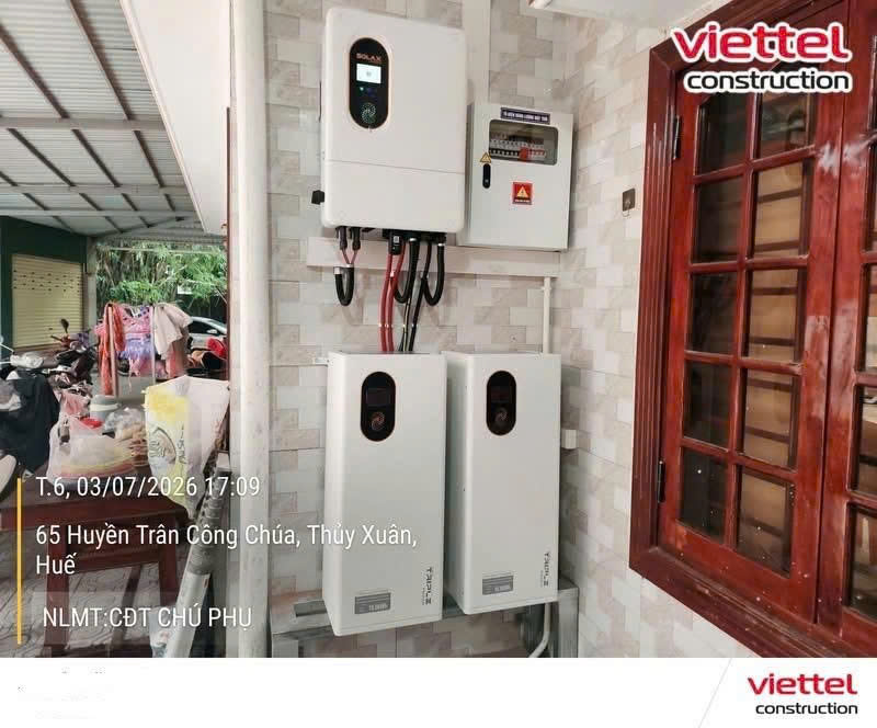 Công trình điện năng lượng mặt trời Viettel Construction đã lắp đặt 8